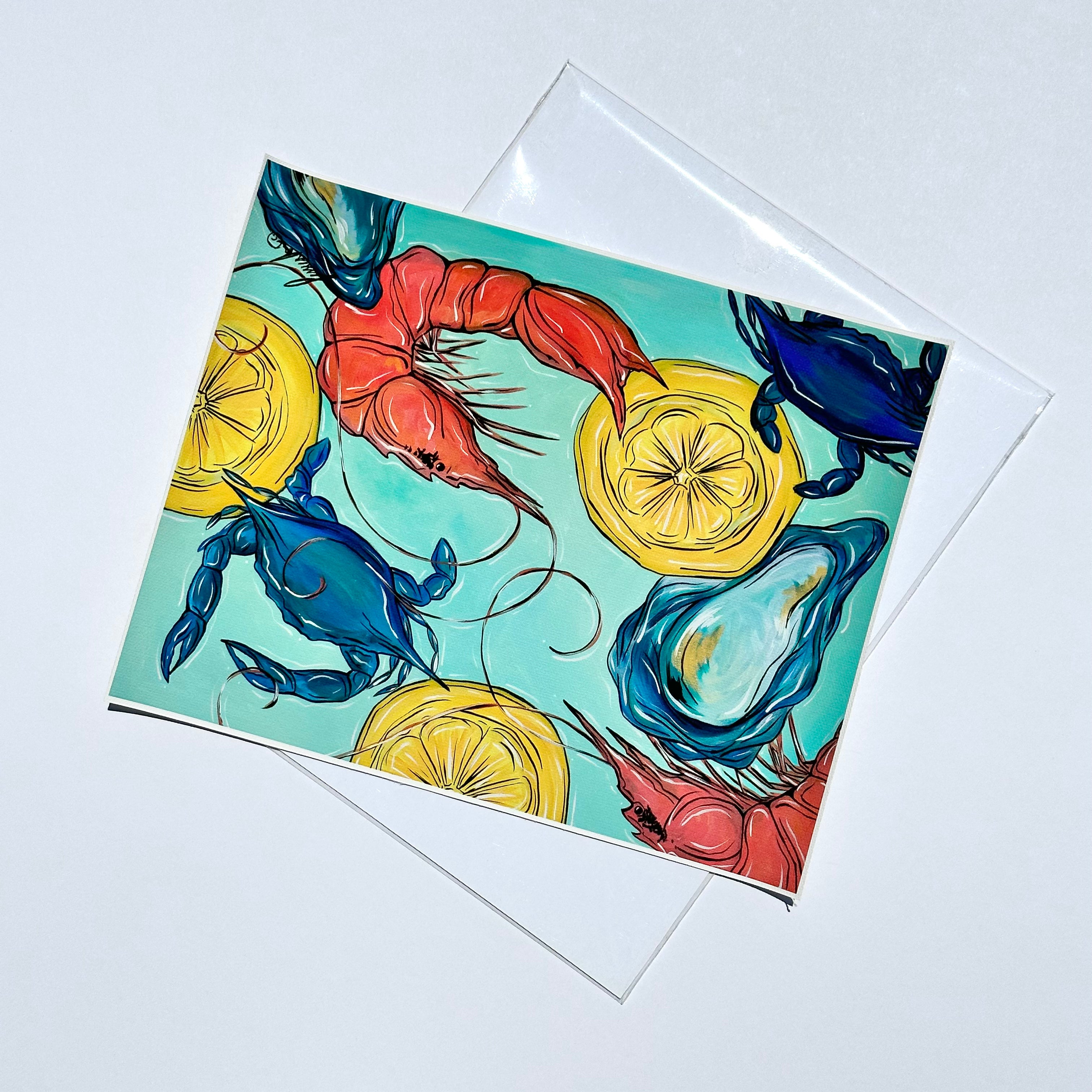 SEAFOOD BOIL 8x10" FLAT CANVAS PRINTS