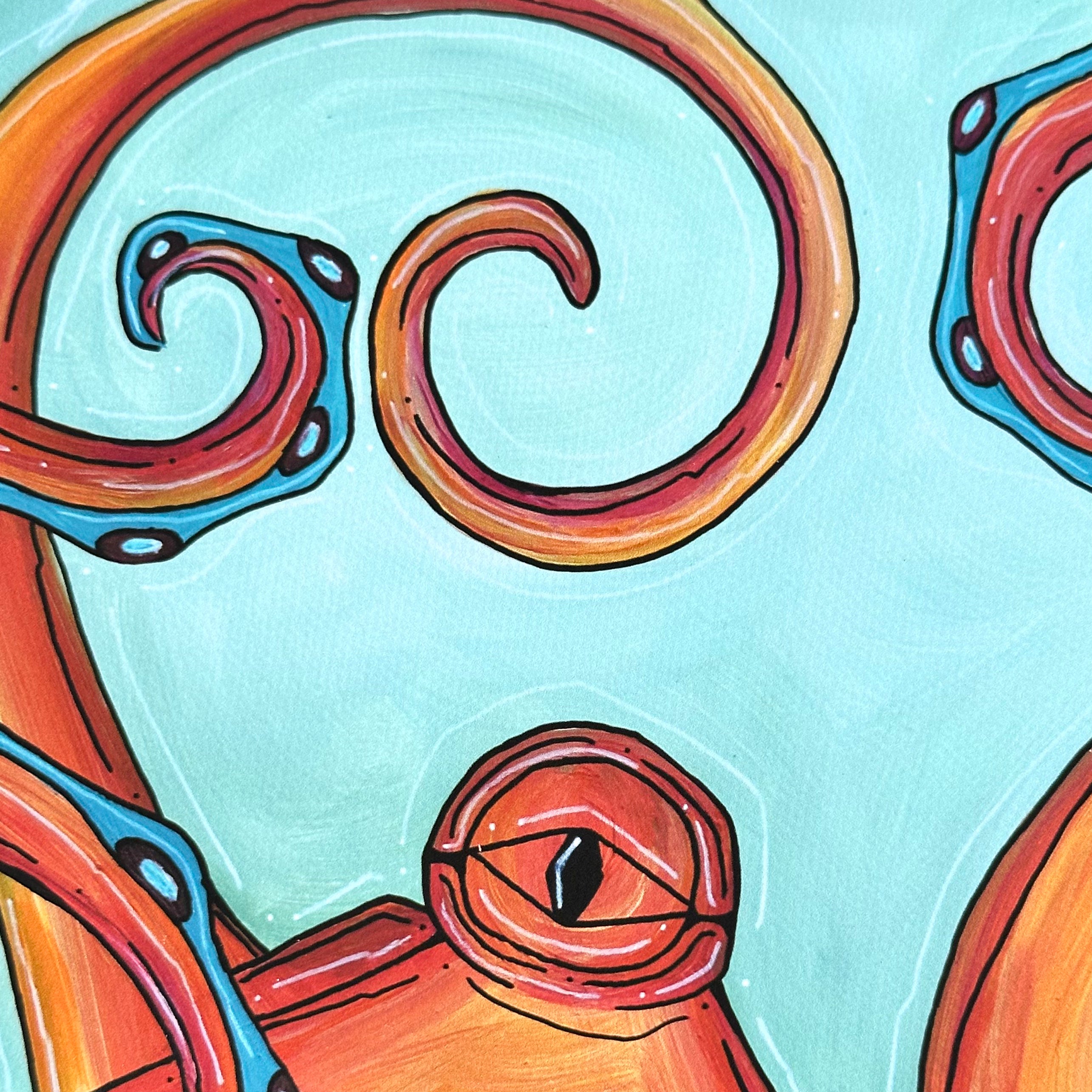 RED OCTO 8x10" FLAT CANVAS PRINTS