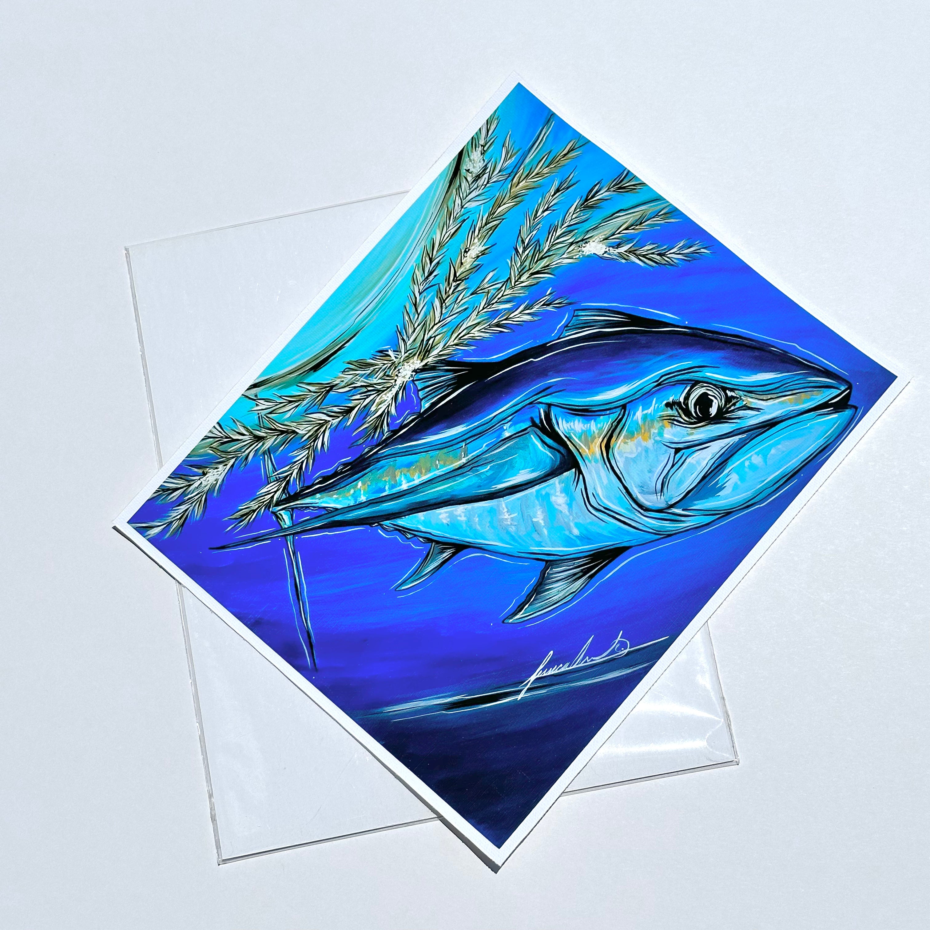 TUNA IN THE WEEDS 8x10" FLAT CANVAS PRINTS