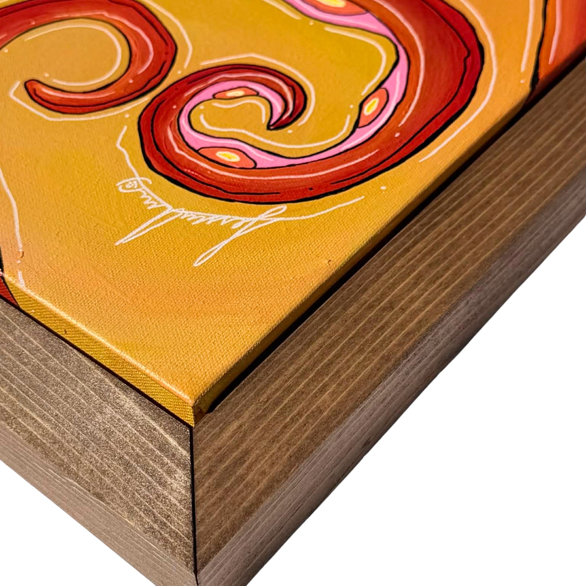 SUNBURST OCTO - CANVAS ORIGINAL WITH CUSTOM FRAME 15" X 31"