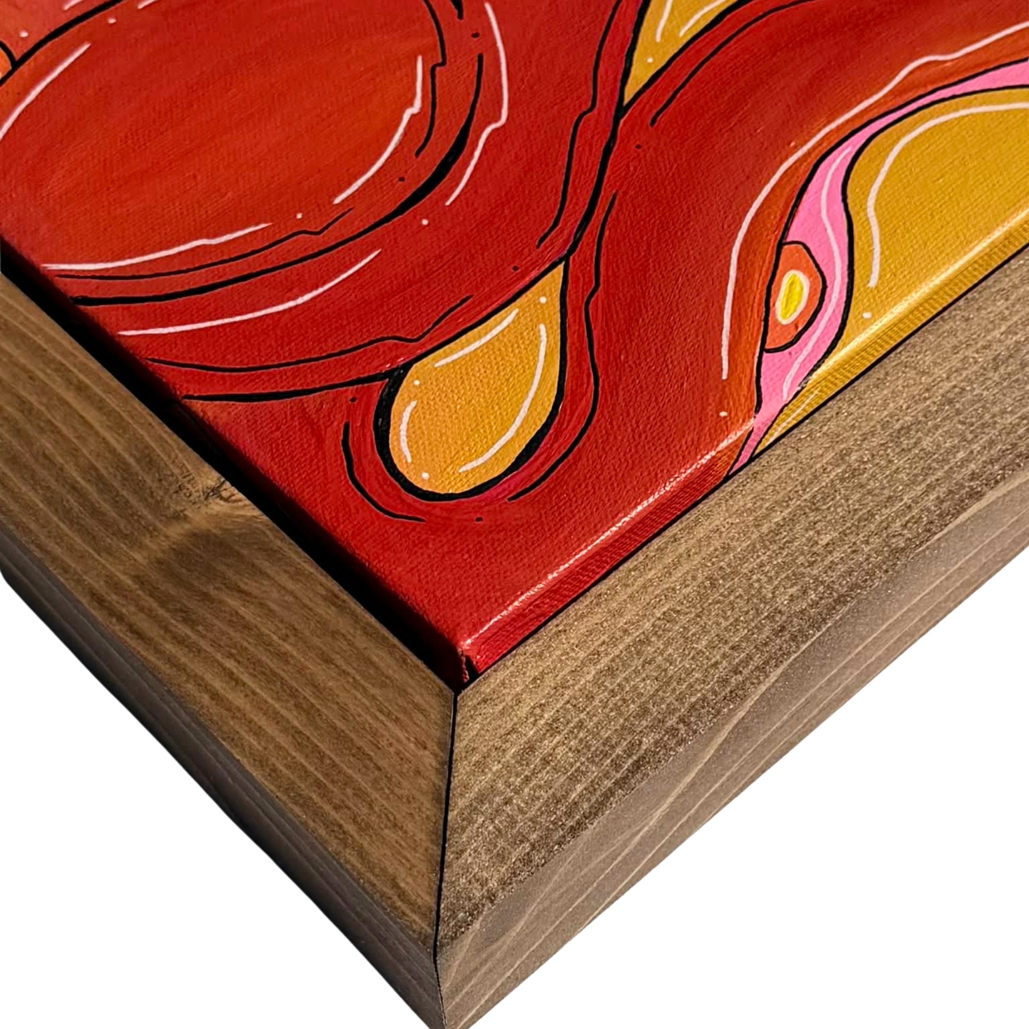 SUNBURST OCTO - CANVAS ORIGINAL WITH CUSTOM FRAME 15" X 31"