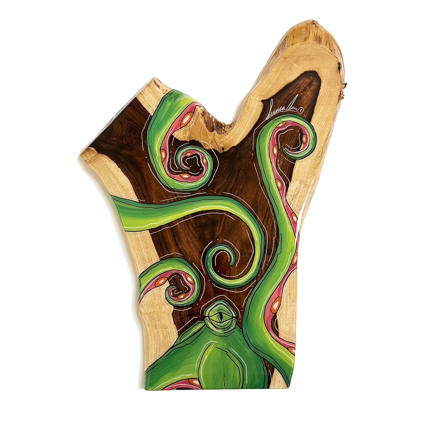 Green Live Edge Octo 15"x24"