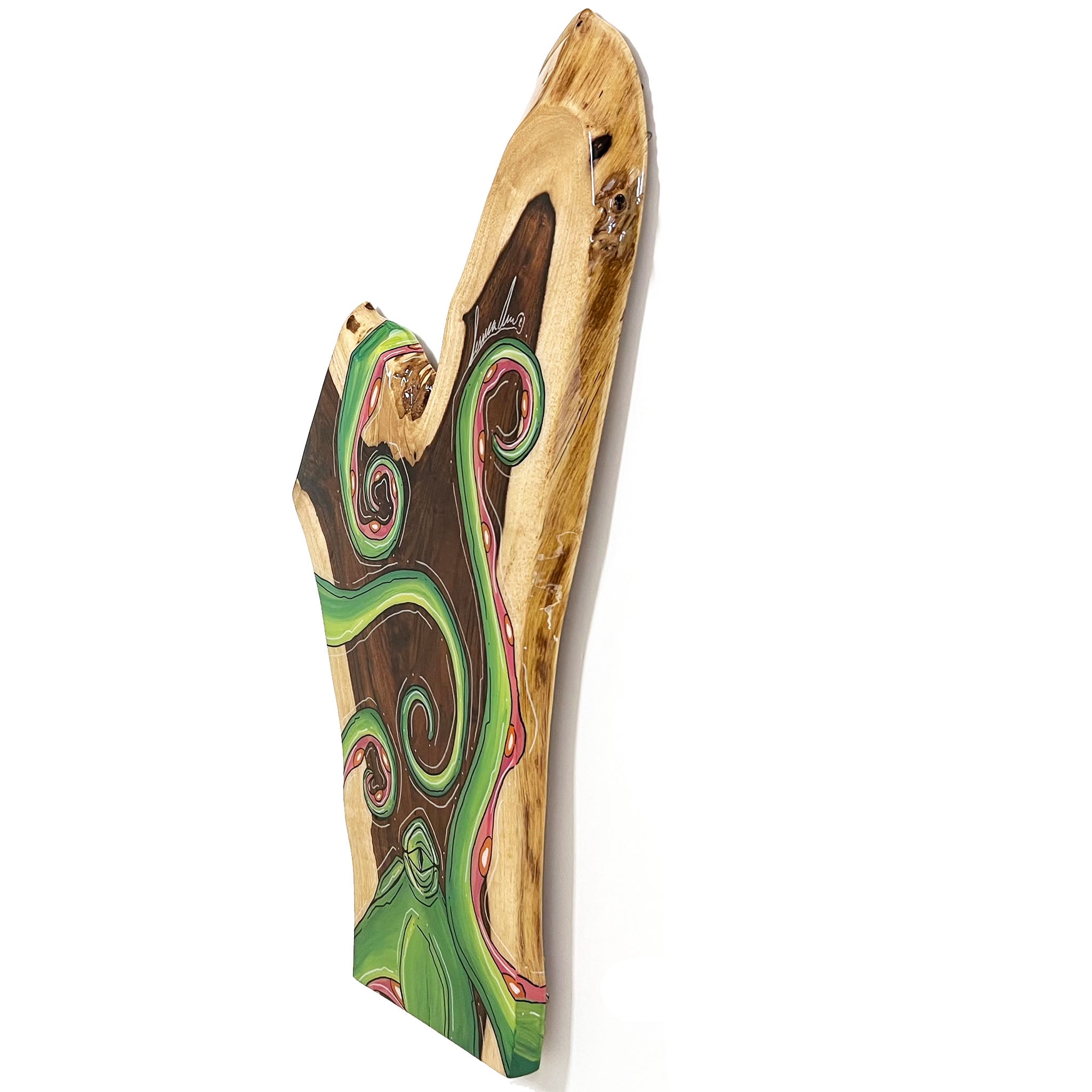 Green Live Edge Octo 15"x24"