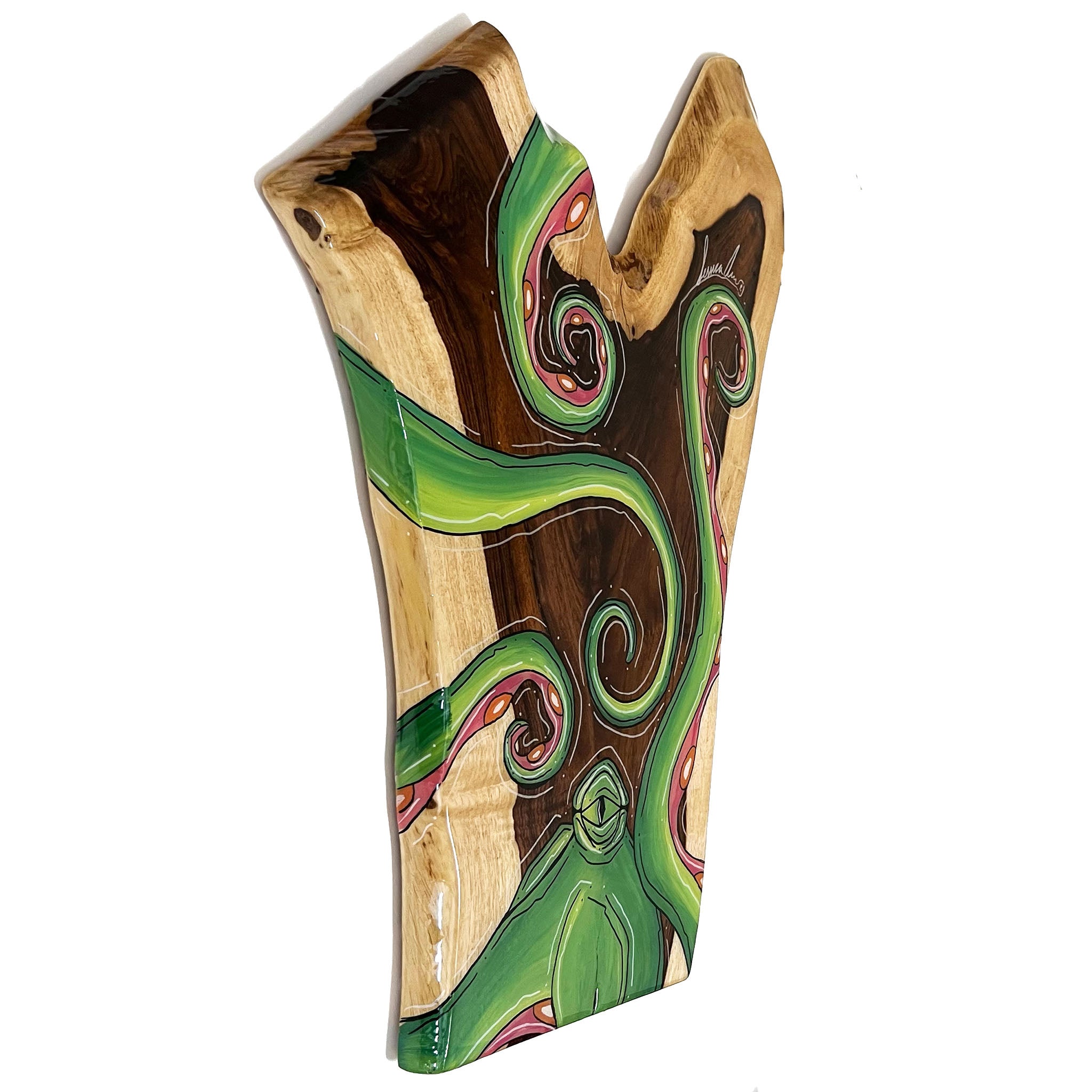 Green Live Edge Octo 15"x24"