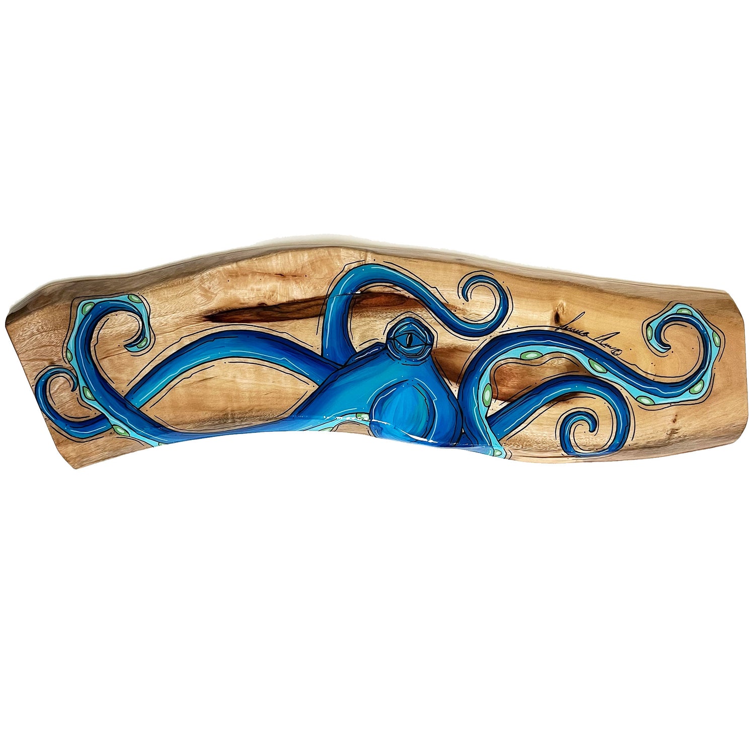 Blue Live Edge Octo 8"x29"