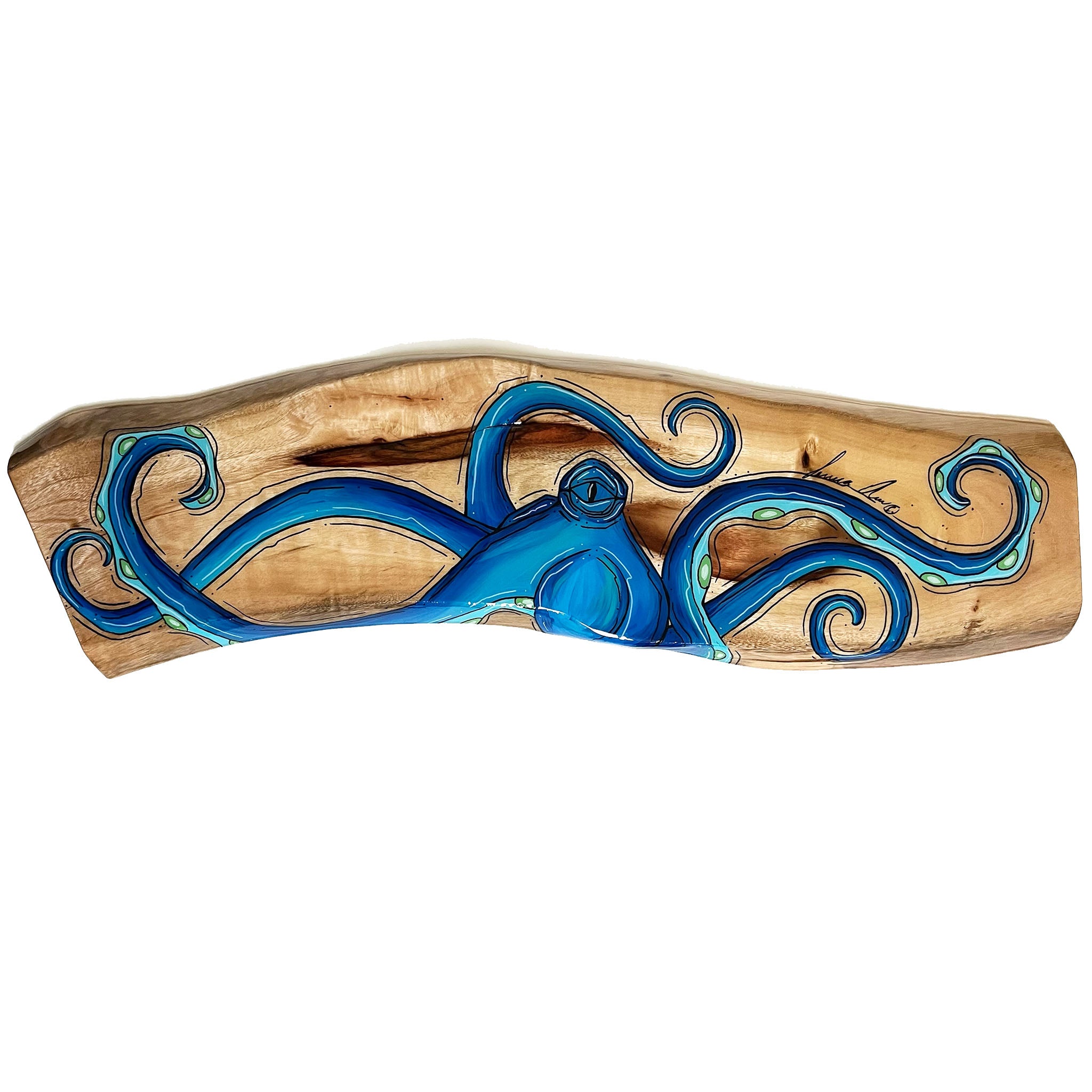 Blue Live Edge Octo 8"x29"