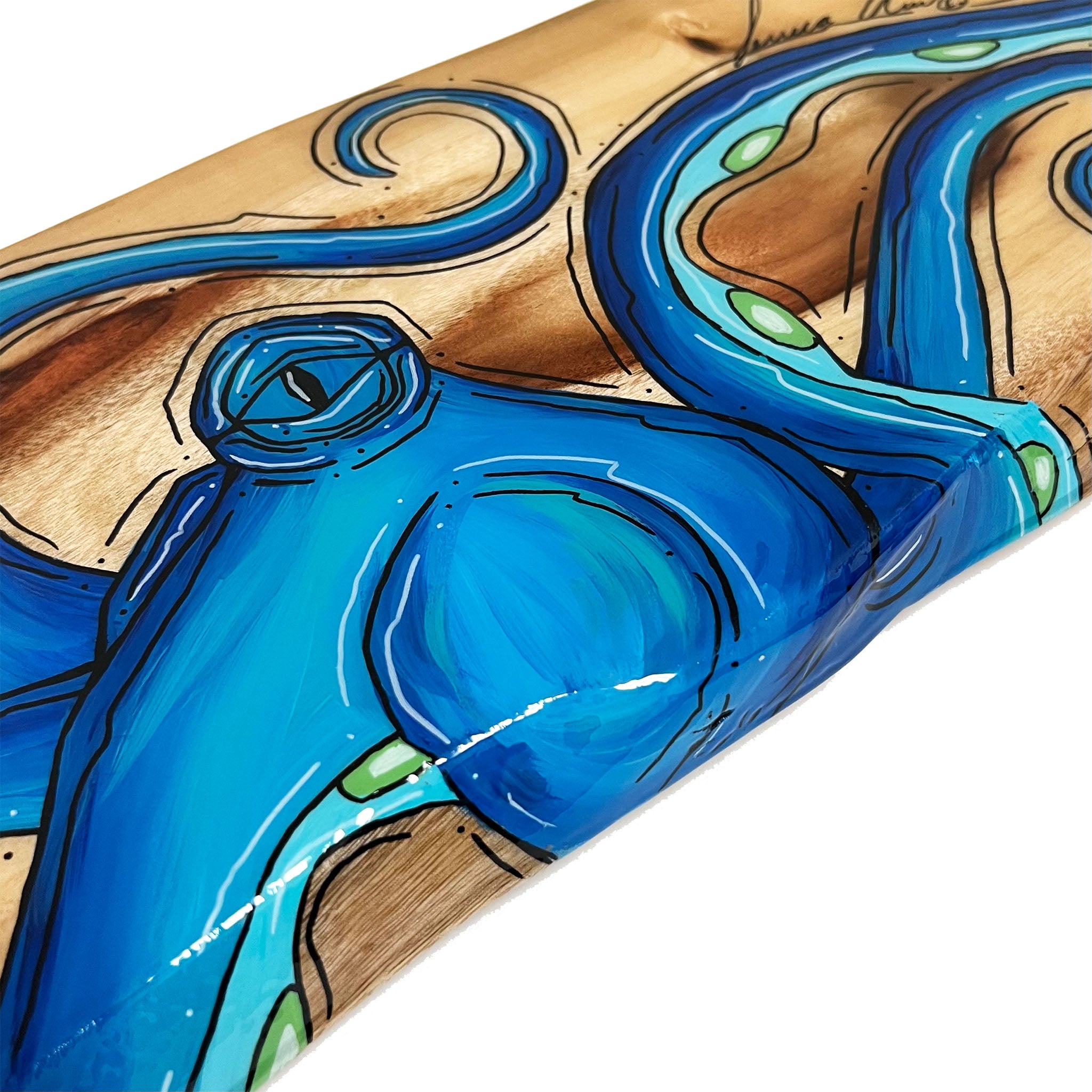Blue Live Edge Octo 8"x29"