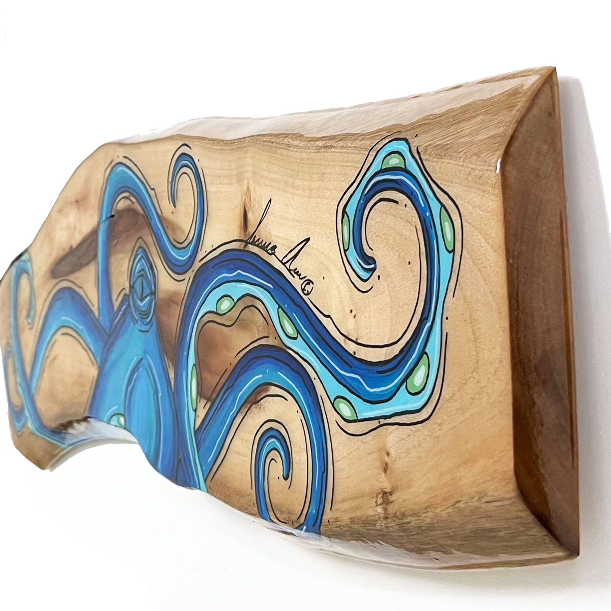 Blue Live Edge Octo 8"x29"