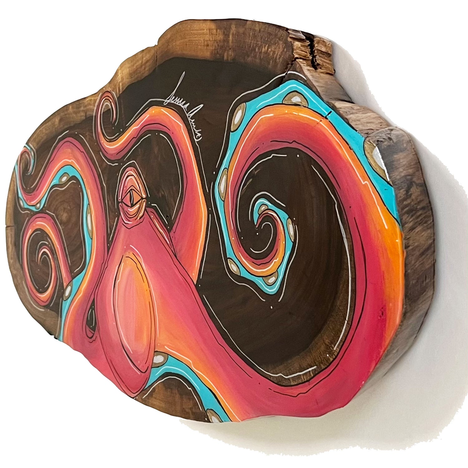 Red Live Edge Octo 12"x25"