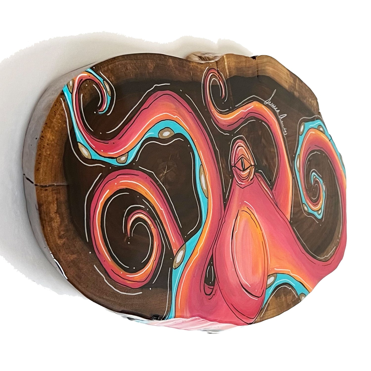 Red Live Edge Octo 12"x25"