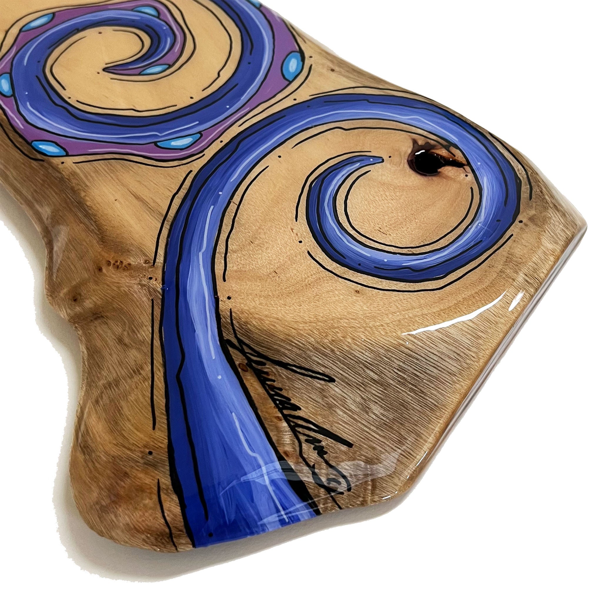 Purple Live Edge Octo 9"x30"