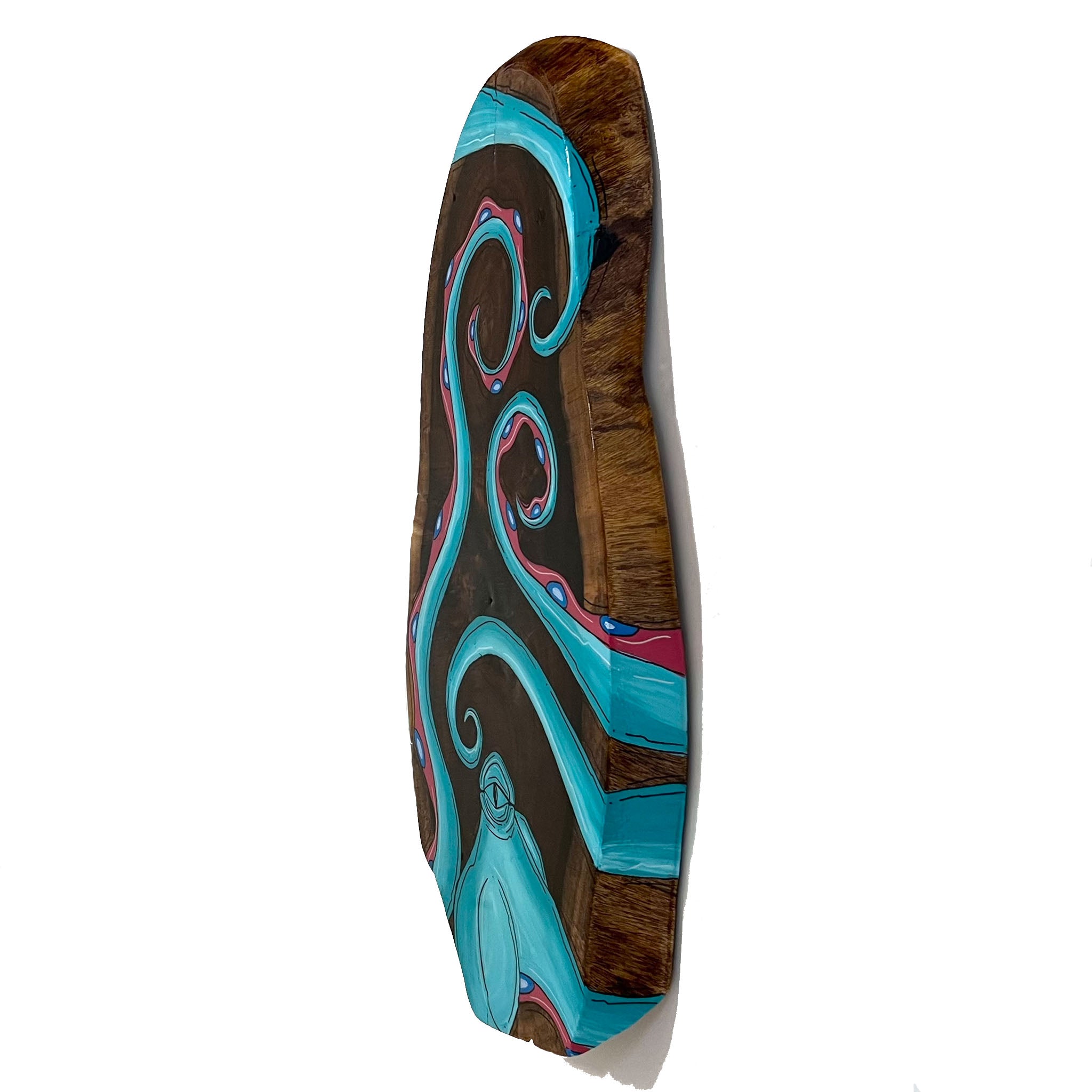 Teal Live Edge Octo 12"x26"