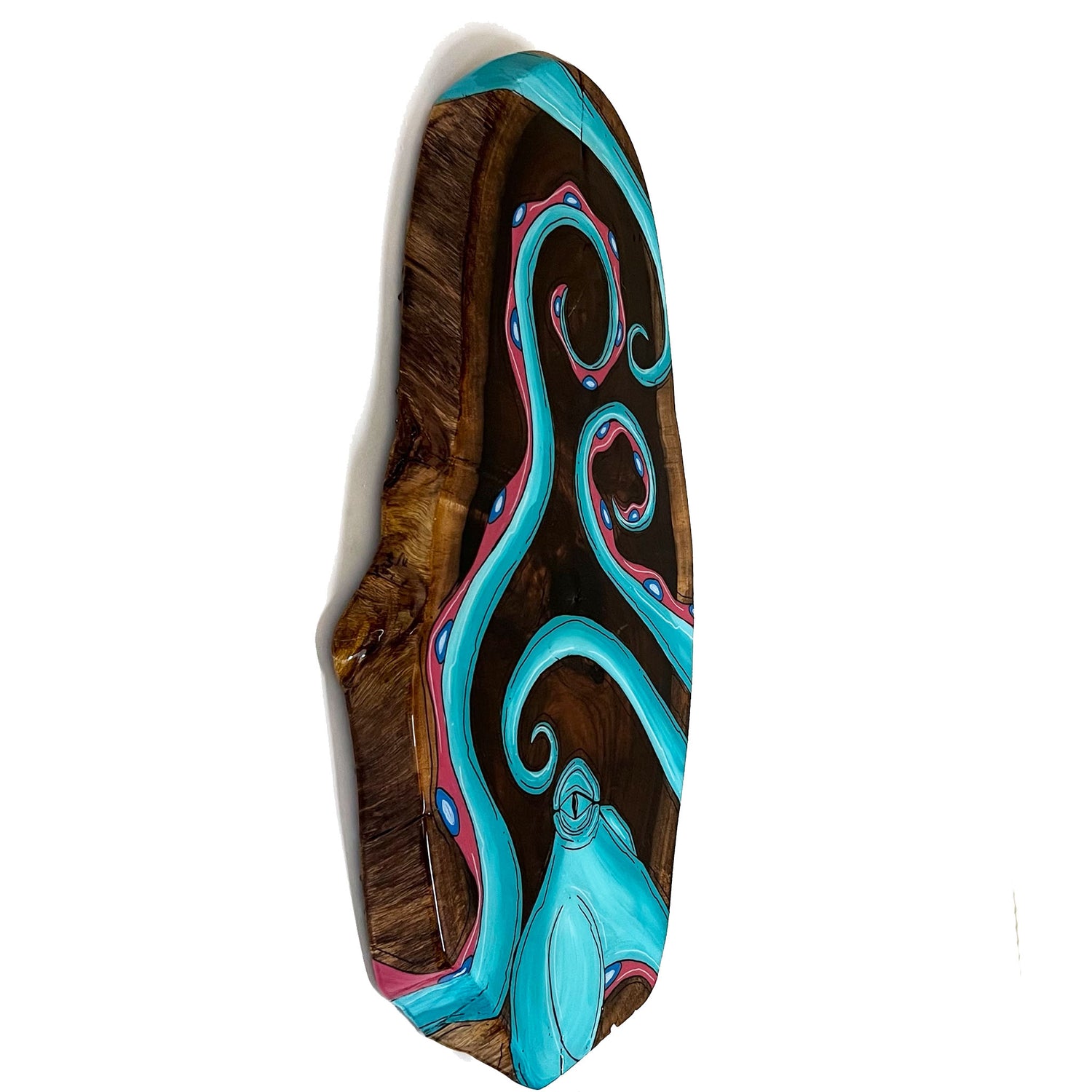 Teal Live Edge Octo 12"x26"