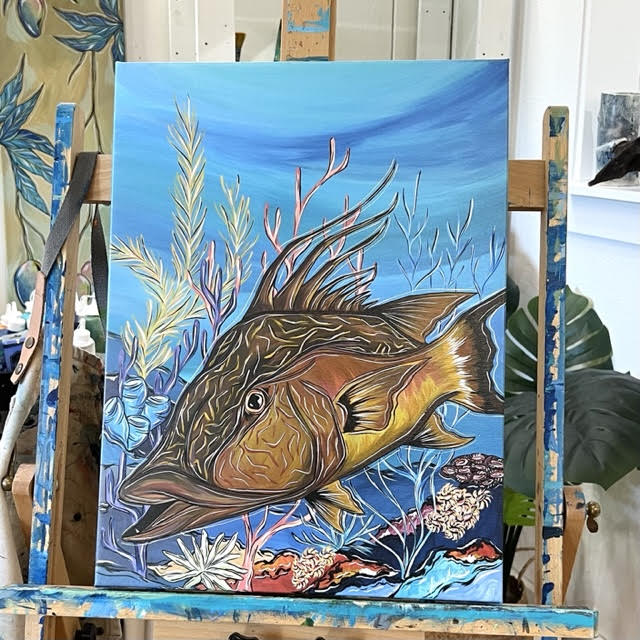 HOGFISH IN THE REEF CANVAS PRINT