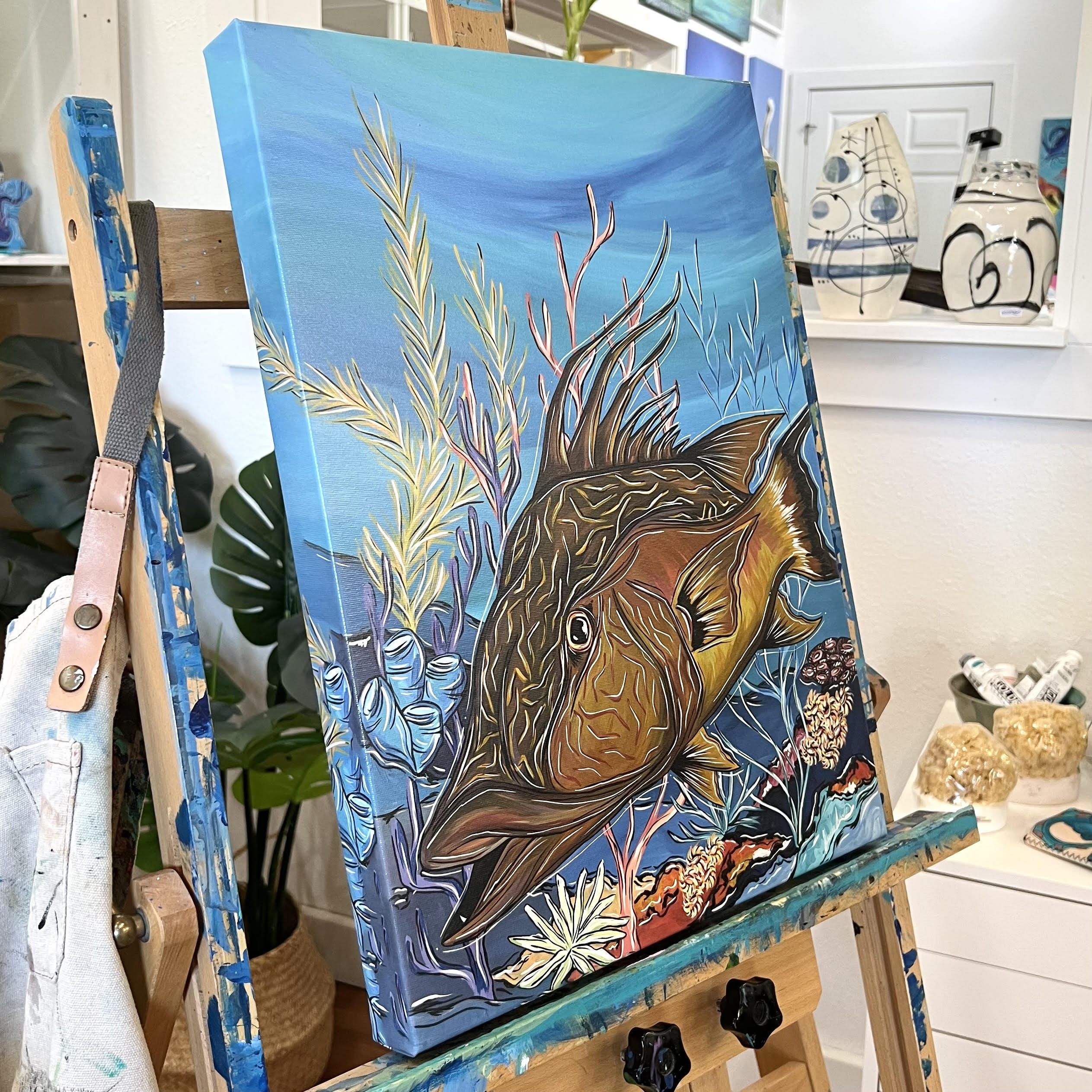 HOGFISH IN THE REEF CANVAS PRINT