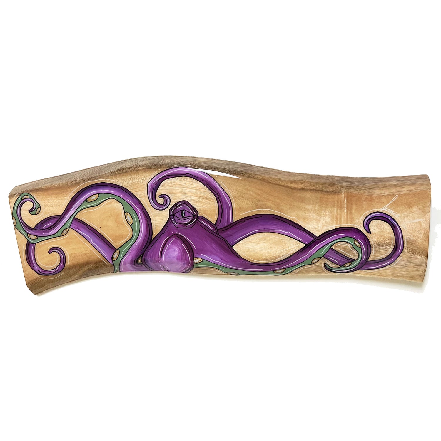 Light Purple Live Edge Octo 8"x24"