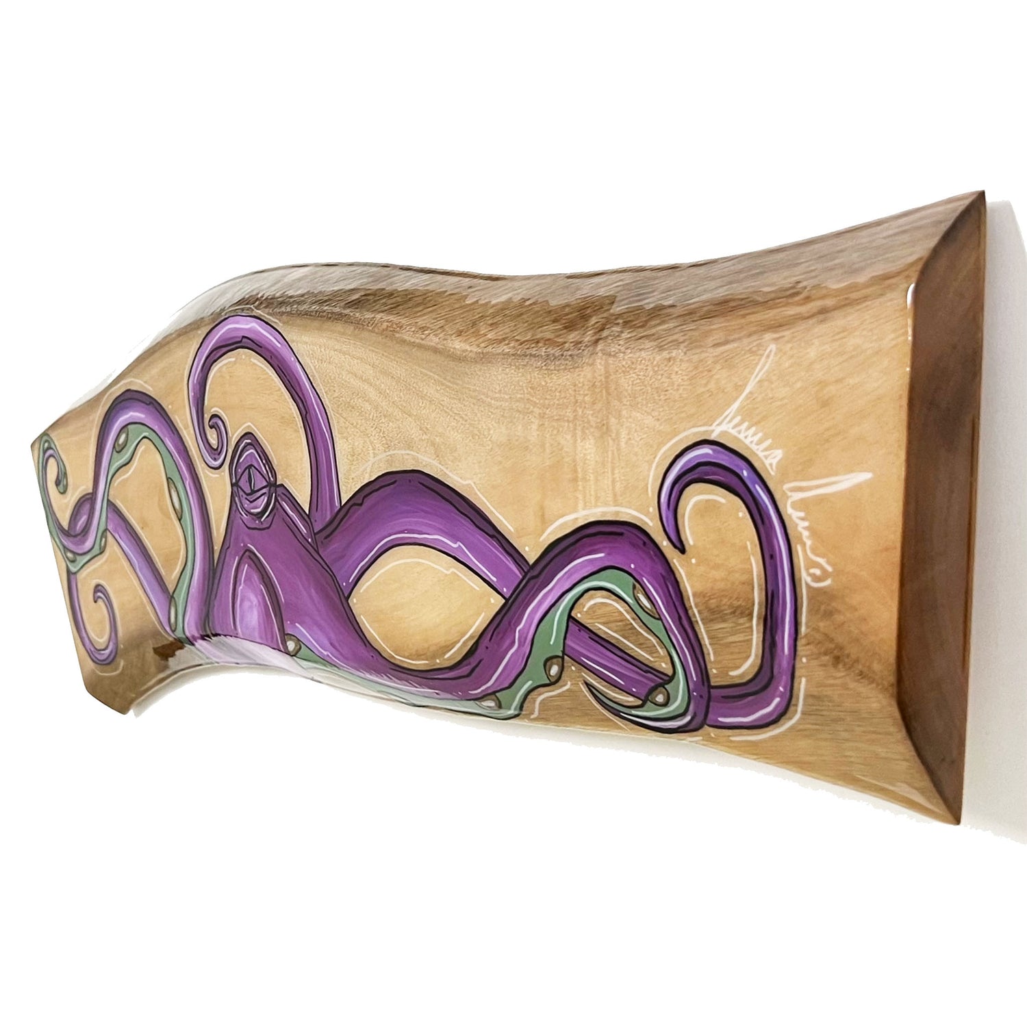 Light Purple Live Edge Octo 8"x24"