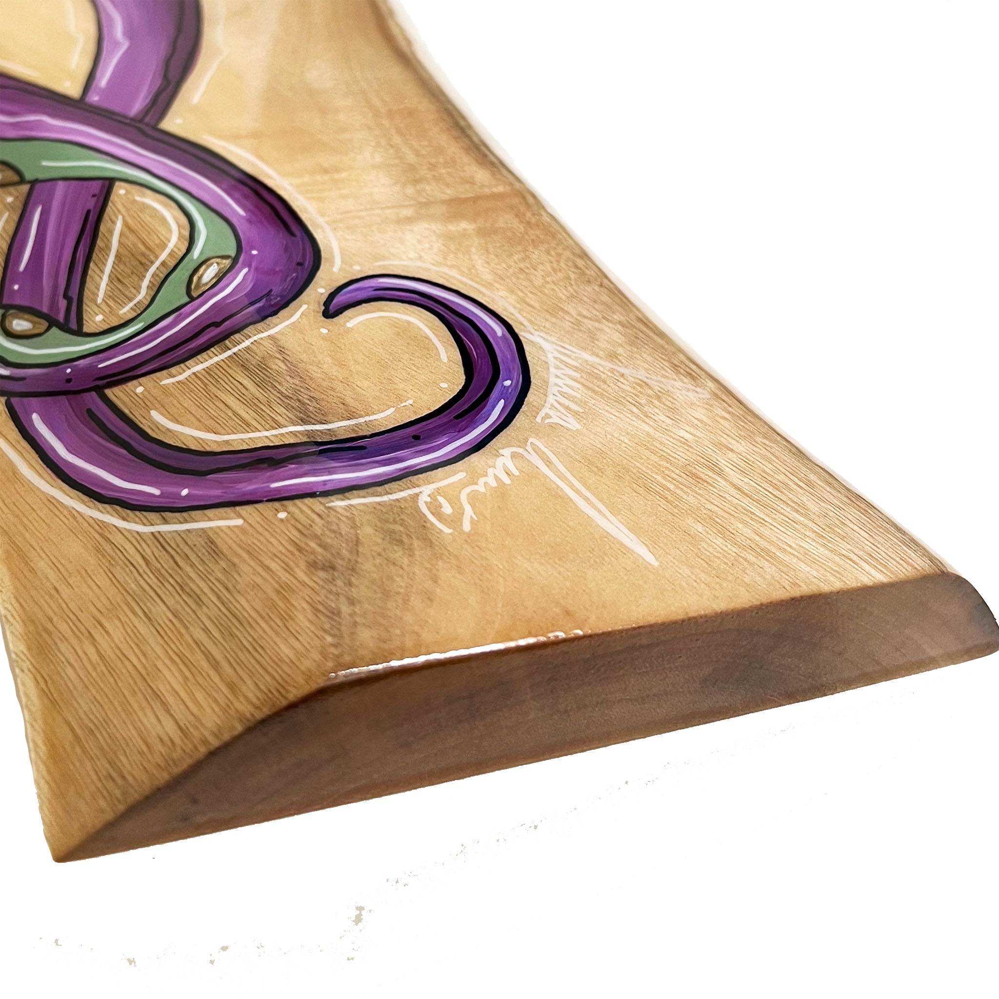 Light Purple Live Edge Octo 8"x24"