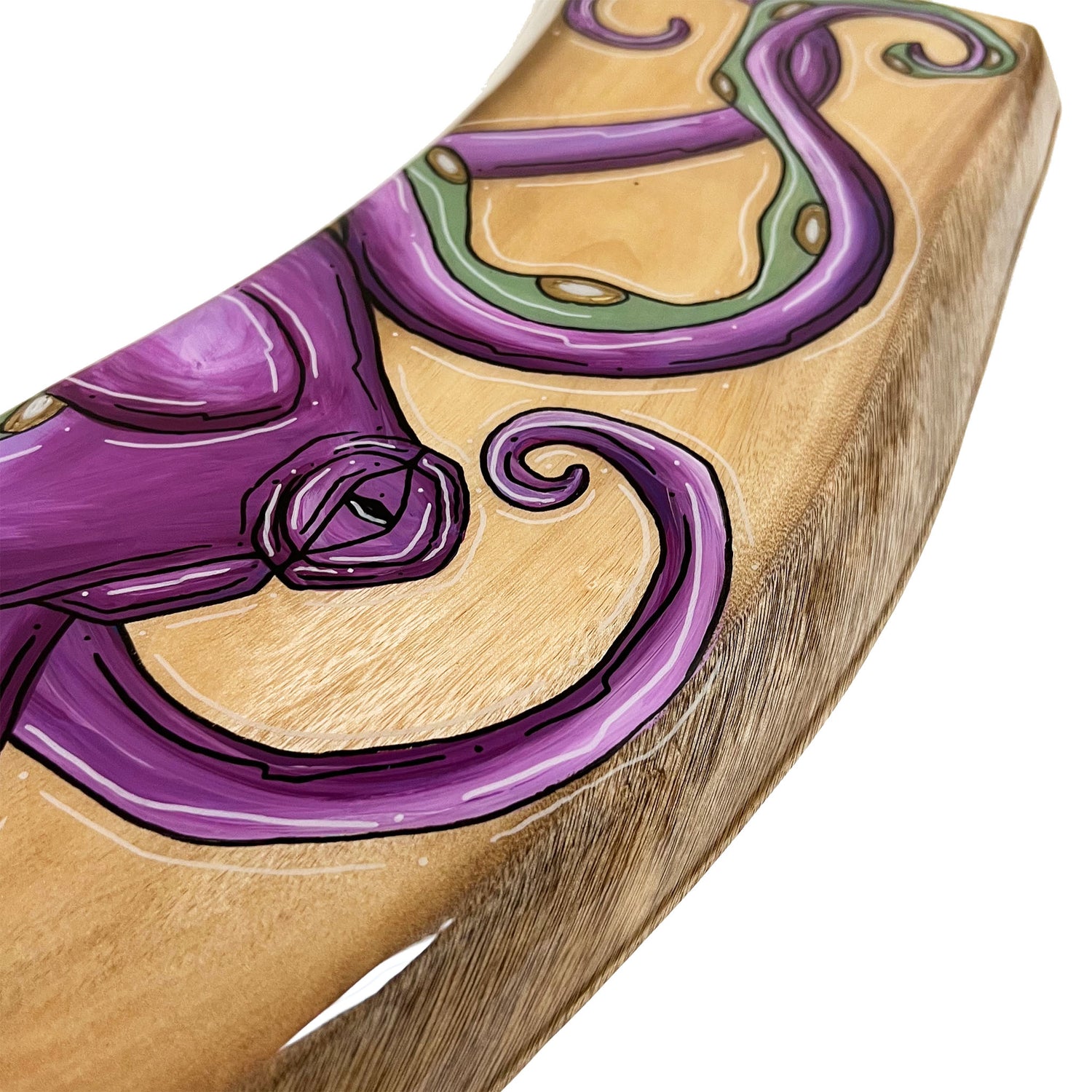 Light Purple Live Edge Octo 8"x24"