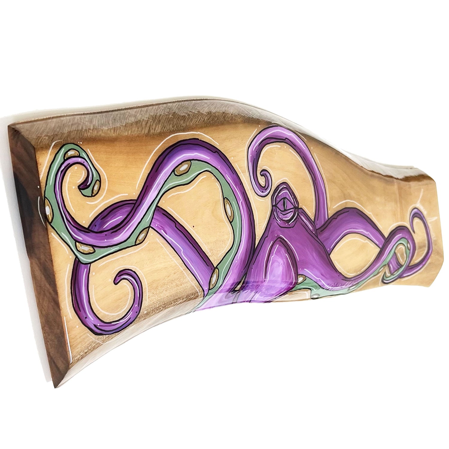 Light Purple Live Edge Octo 8"x24"