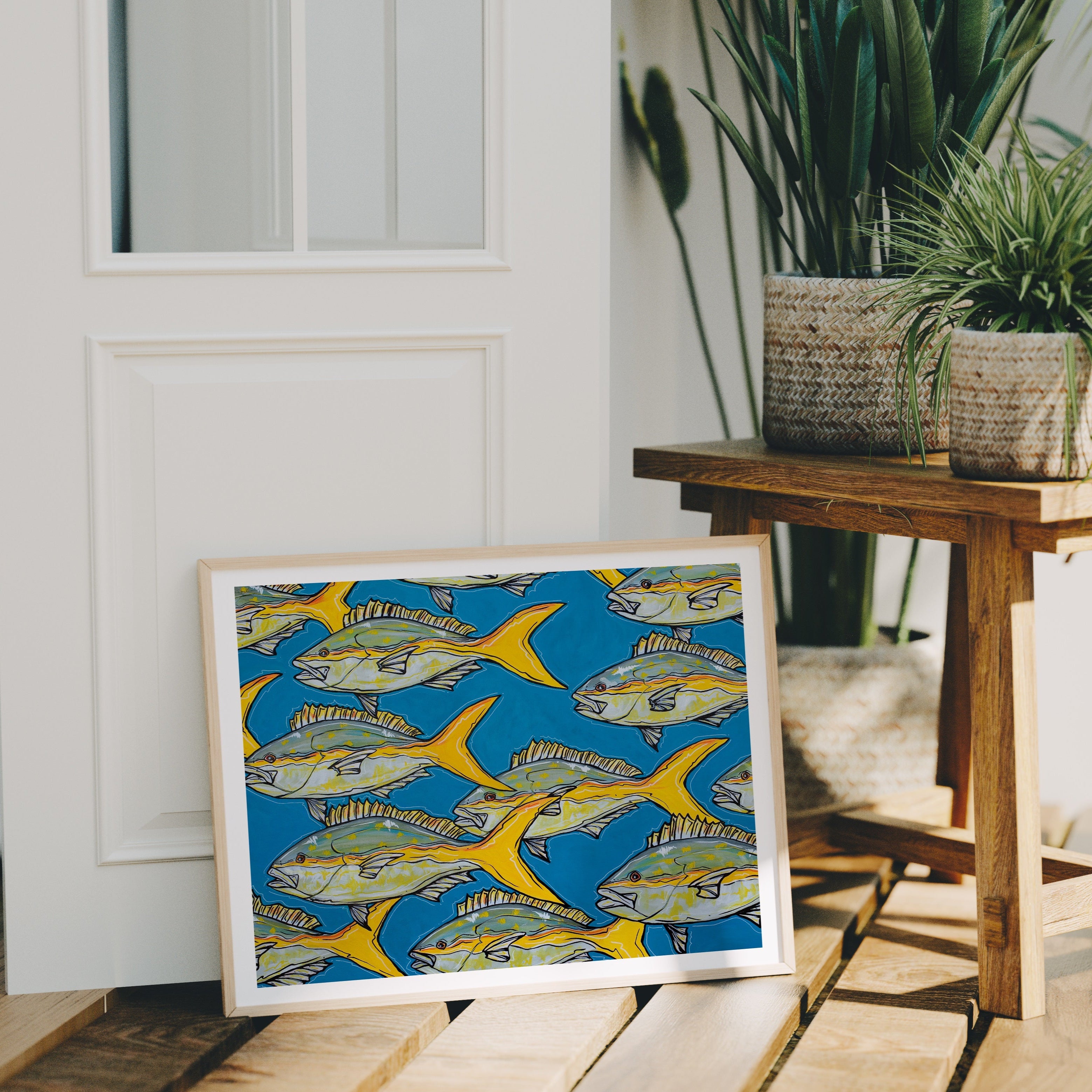 Yellowtail Frenzy Print