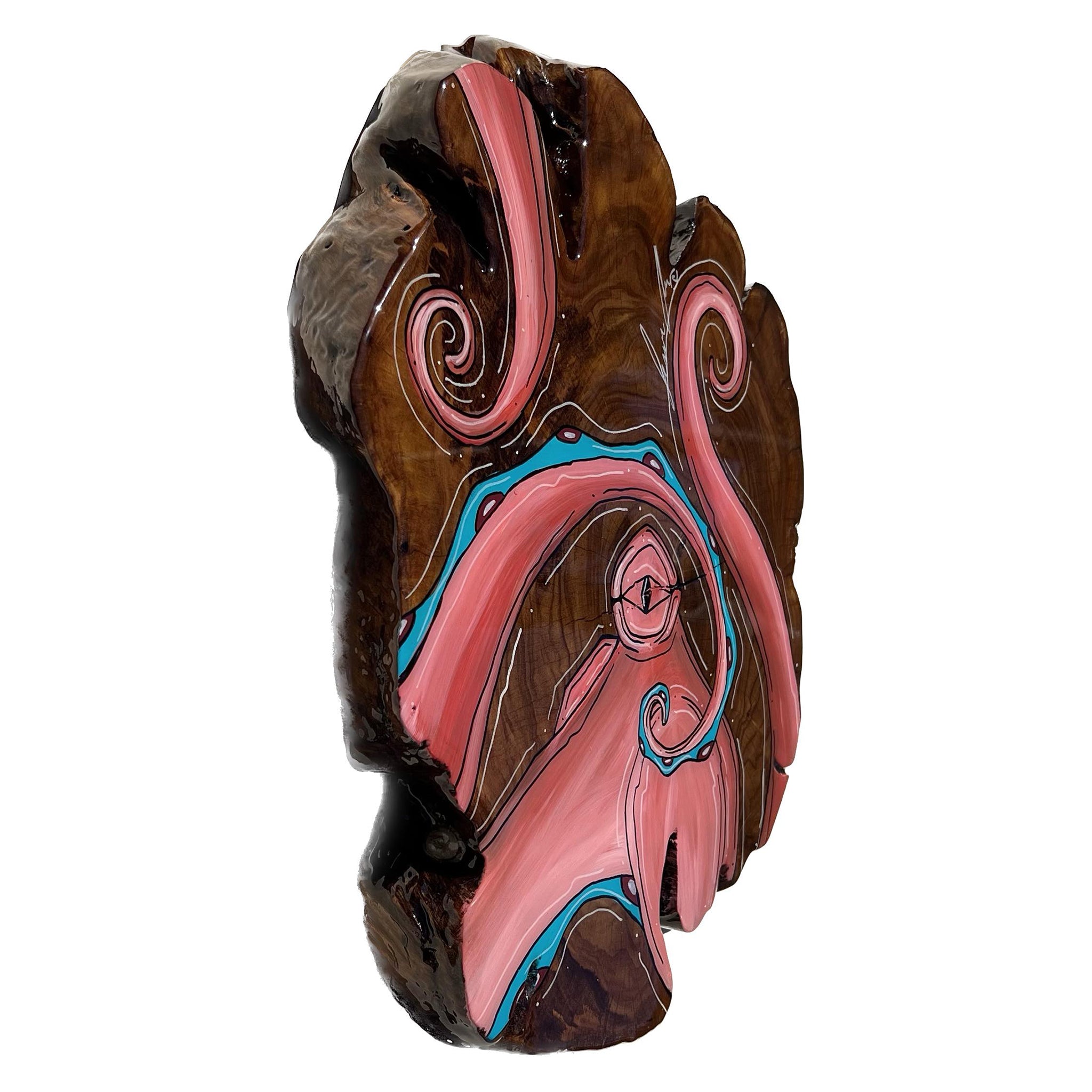 Coral Octo Buttonwood Live edge 13"x17"