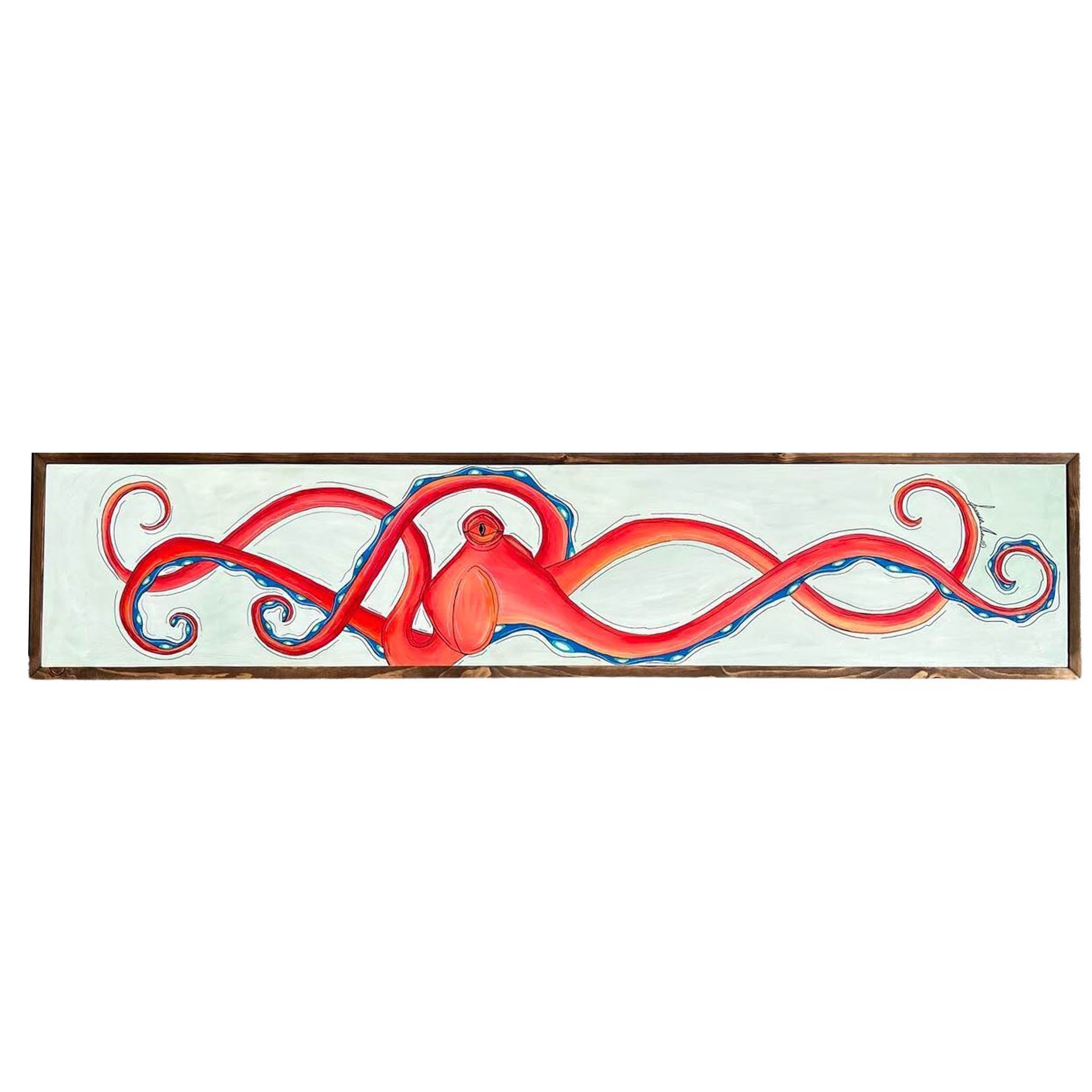 Red Octo Stretch Framed 14" x 62"