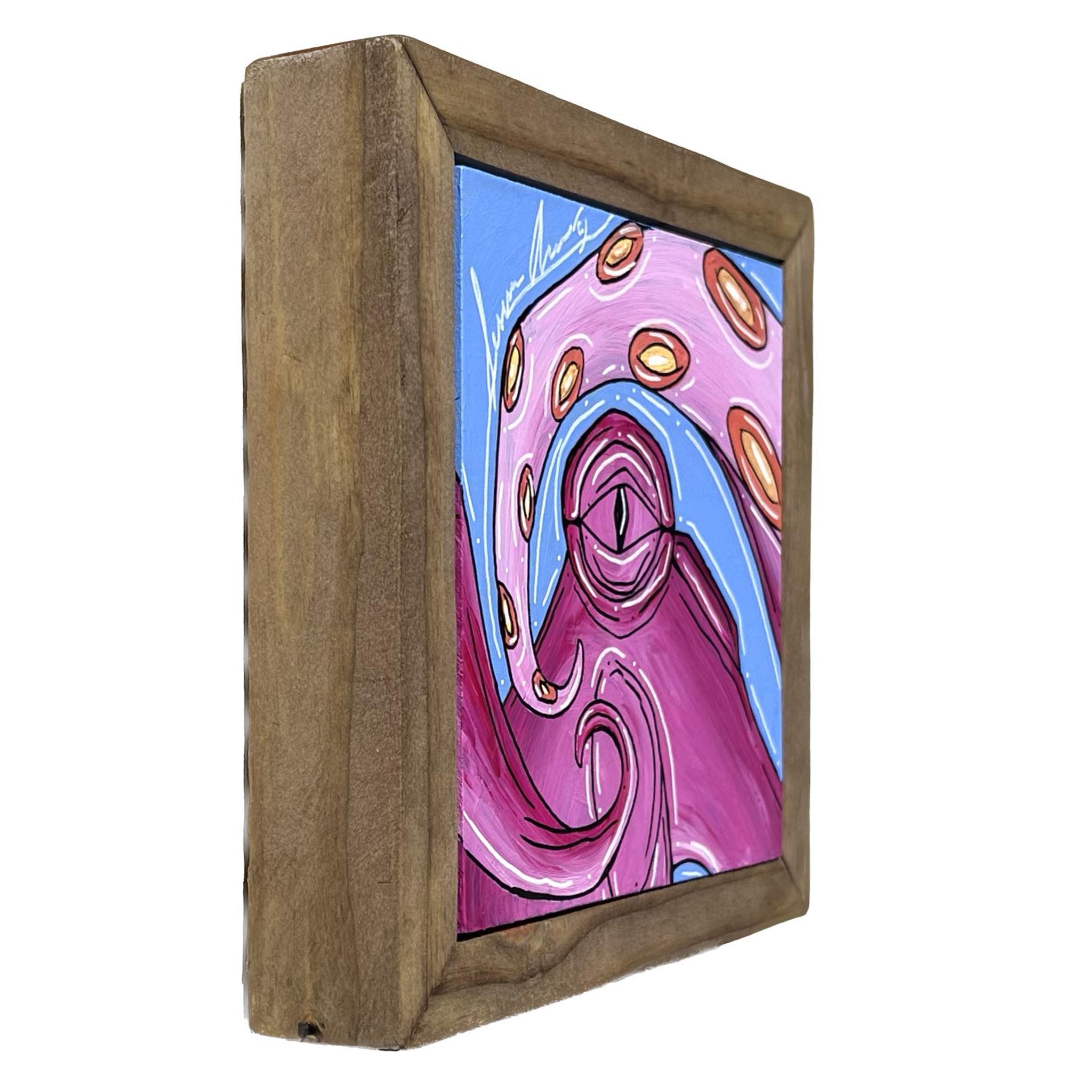 Pink Octo Mini Framed 6x6"