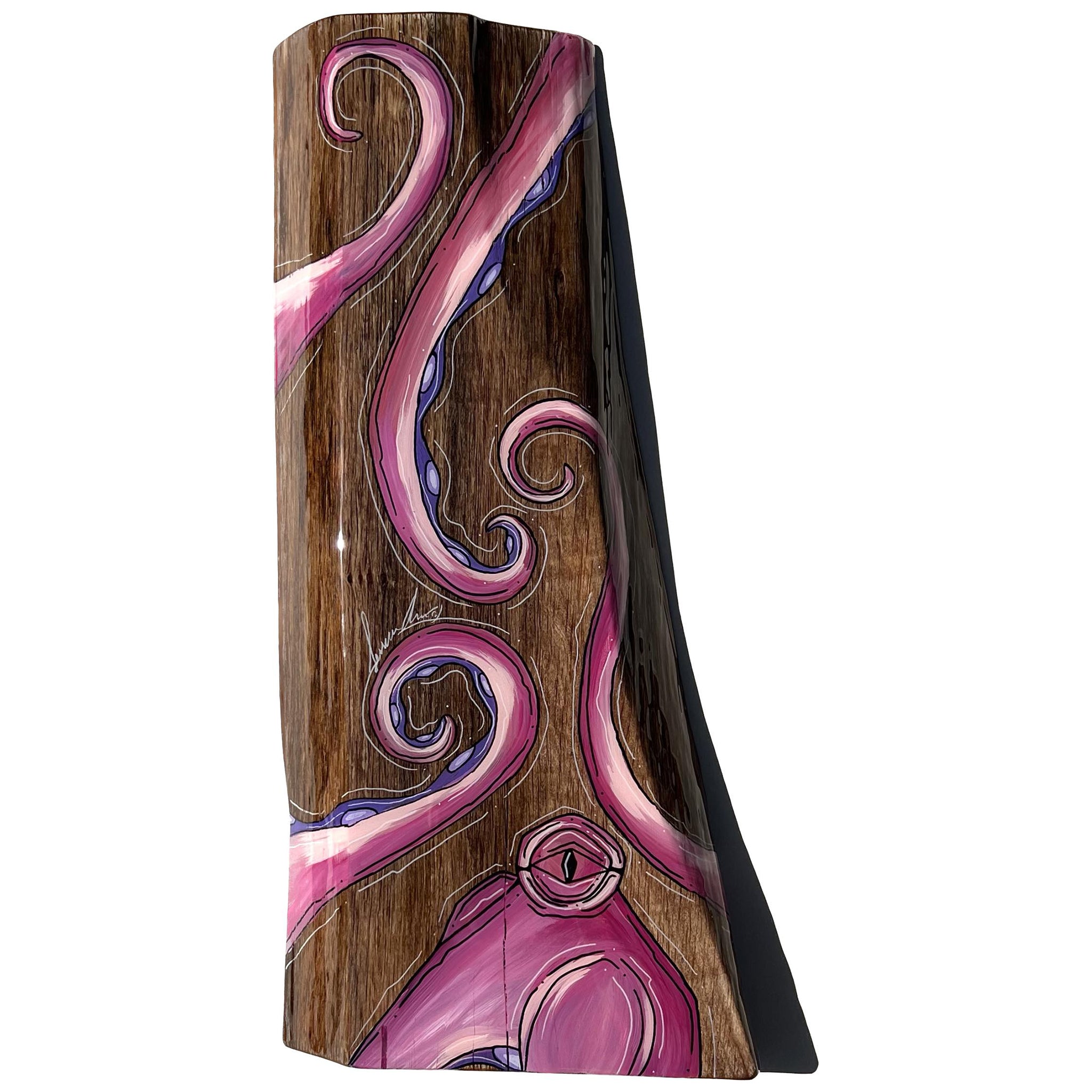 Pink Octo Live Edge Wood 10" x 22"