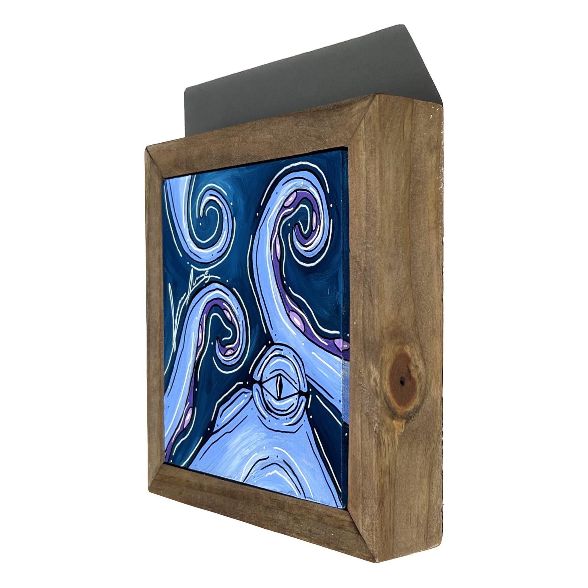 Periwinkle Octo Mini Framed 6x6"