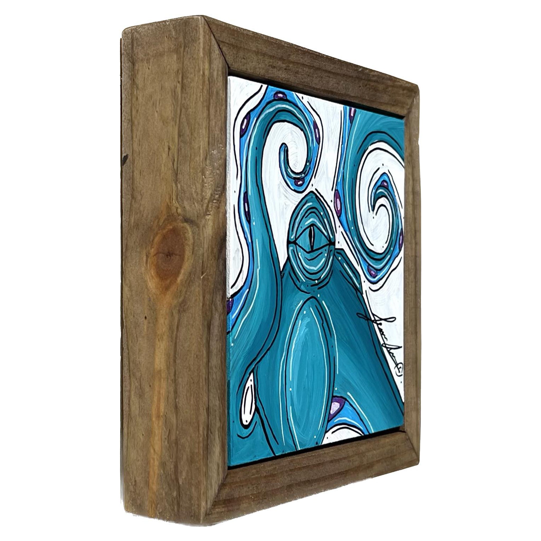 Teal Octo Mini Framed 6x6"