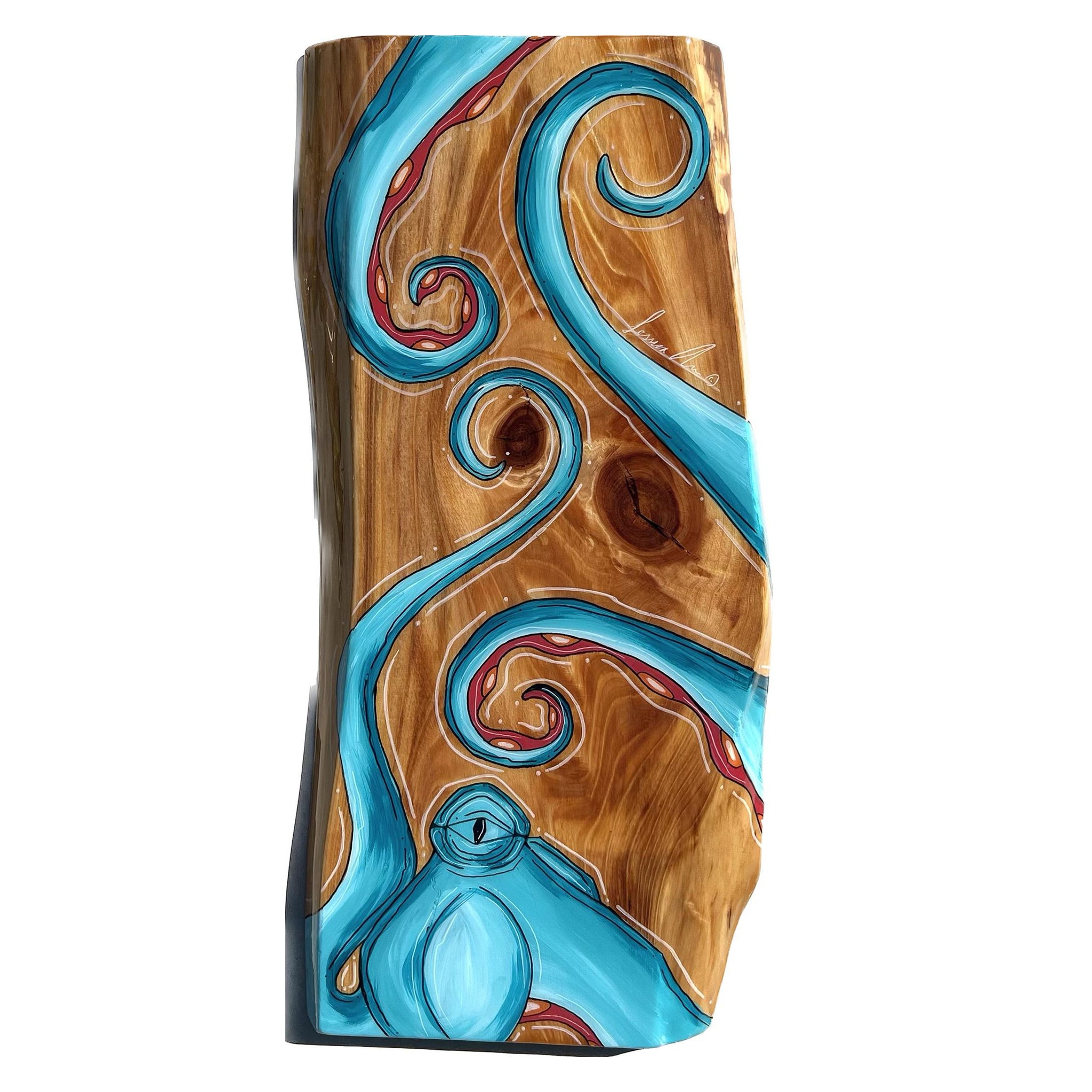Sea Foam Octo Live Edge Wood 13" x 27.5"