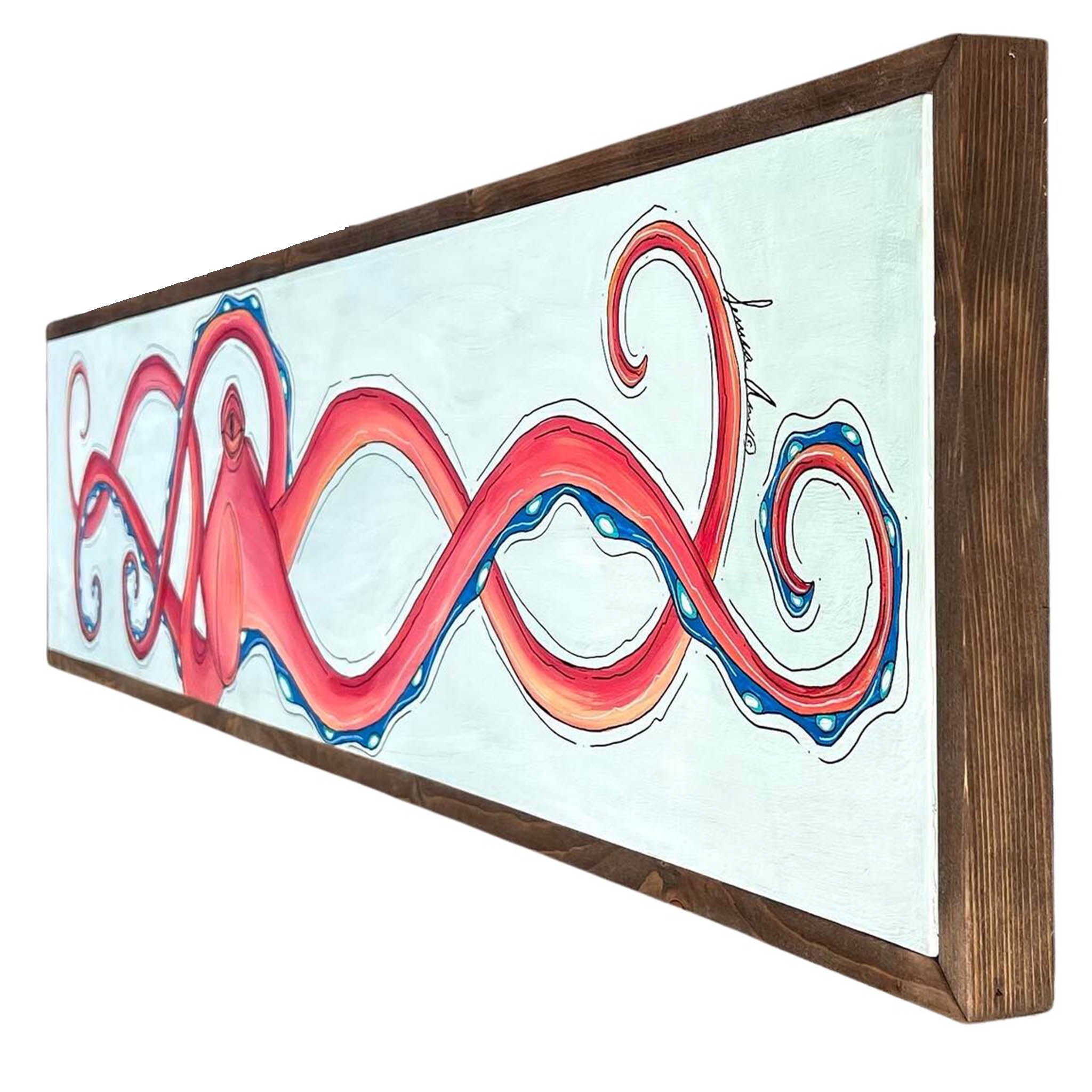 Red Octo Stretch Framed 14" x 62"