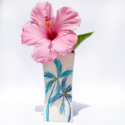 BLUE PALMS LARGE RECTANGLE VASE