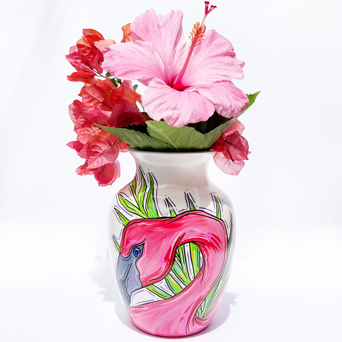 FLAMINGO LARGE FLOWER VASE