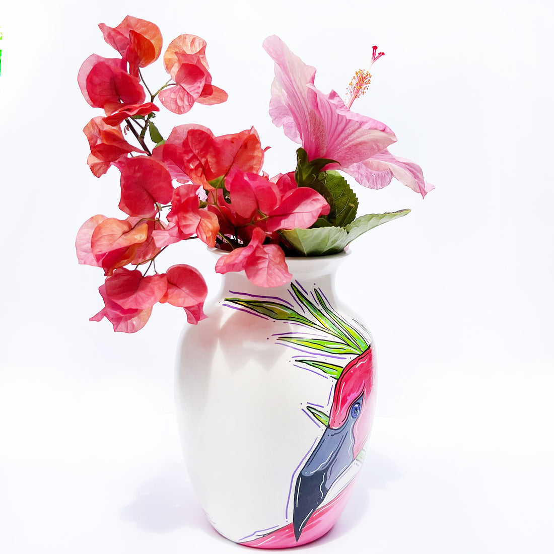 FLAMINGO LARGE FLOWER VASE