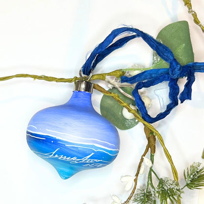 Ocean Blues Teardrop Ornament