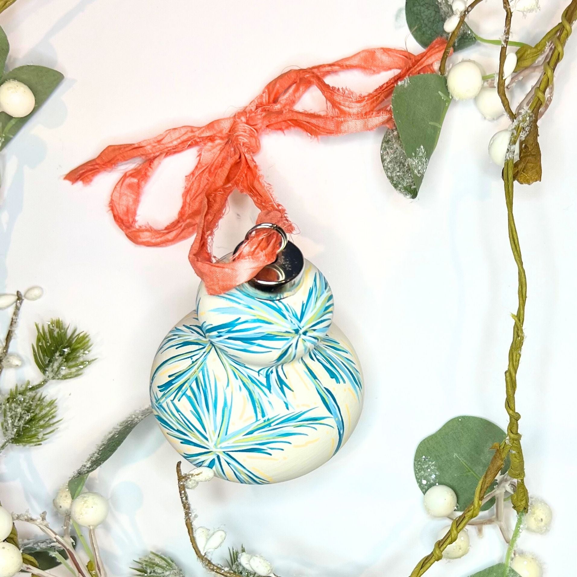 Teal Palms Ornament