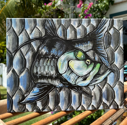 TARPON SCALES CANVAS PRINT