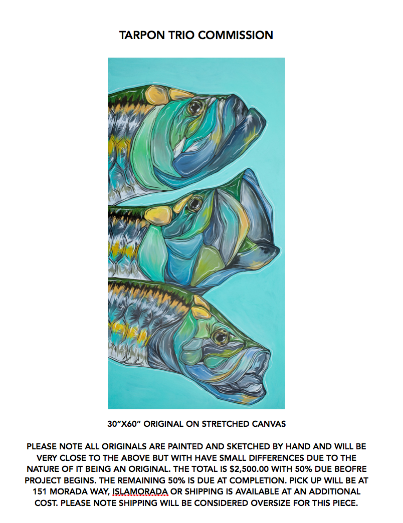 30&quot;x60&quot; Original Tarpon Trio