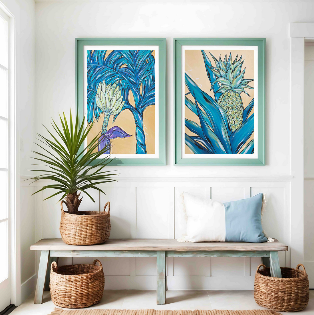 Sitting Under A Banana Palm Print