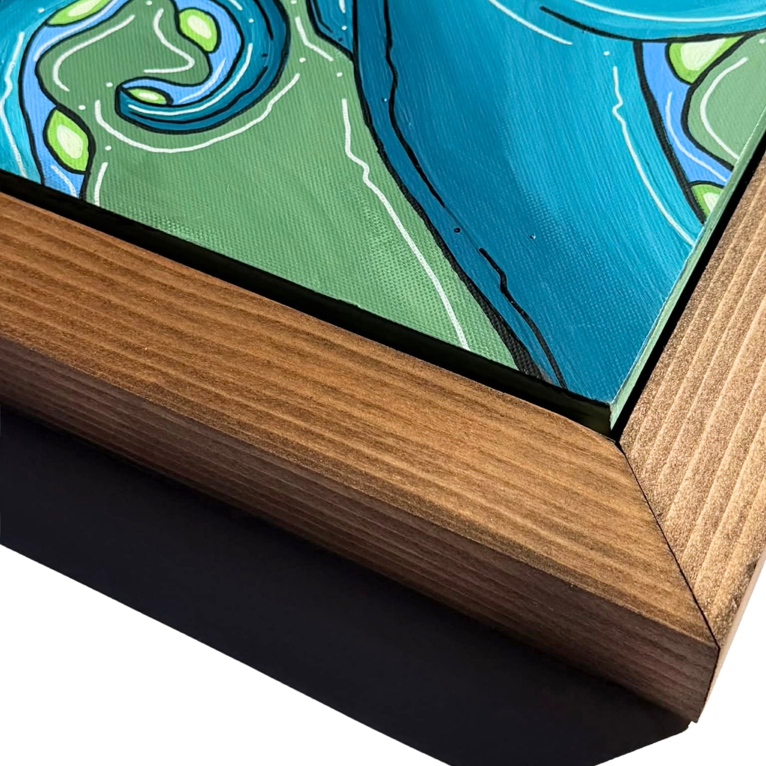 MATCHA OCTO - CANVAS ORIGINAL WITH CUSTOM FRAME 15" X 15"