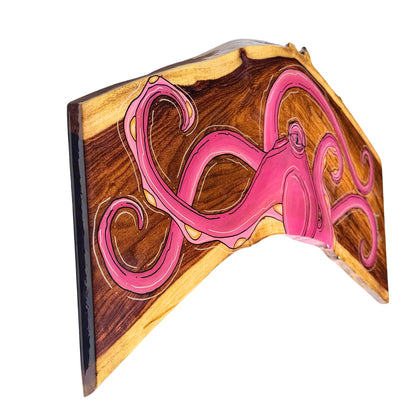 PINK HORIZONTAL OCTO - LIVE EDGE WOOD 11.5" X 28"