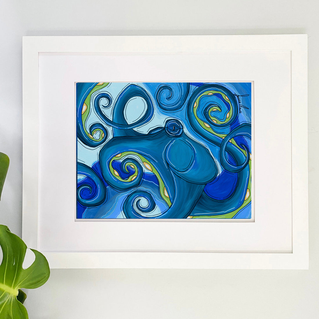 Ocean Blues Octo Print