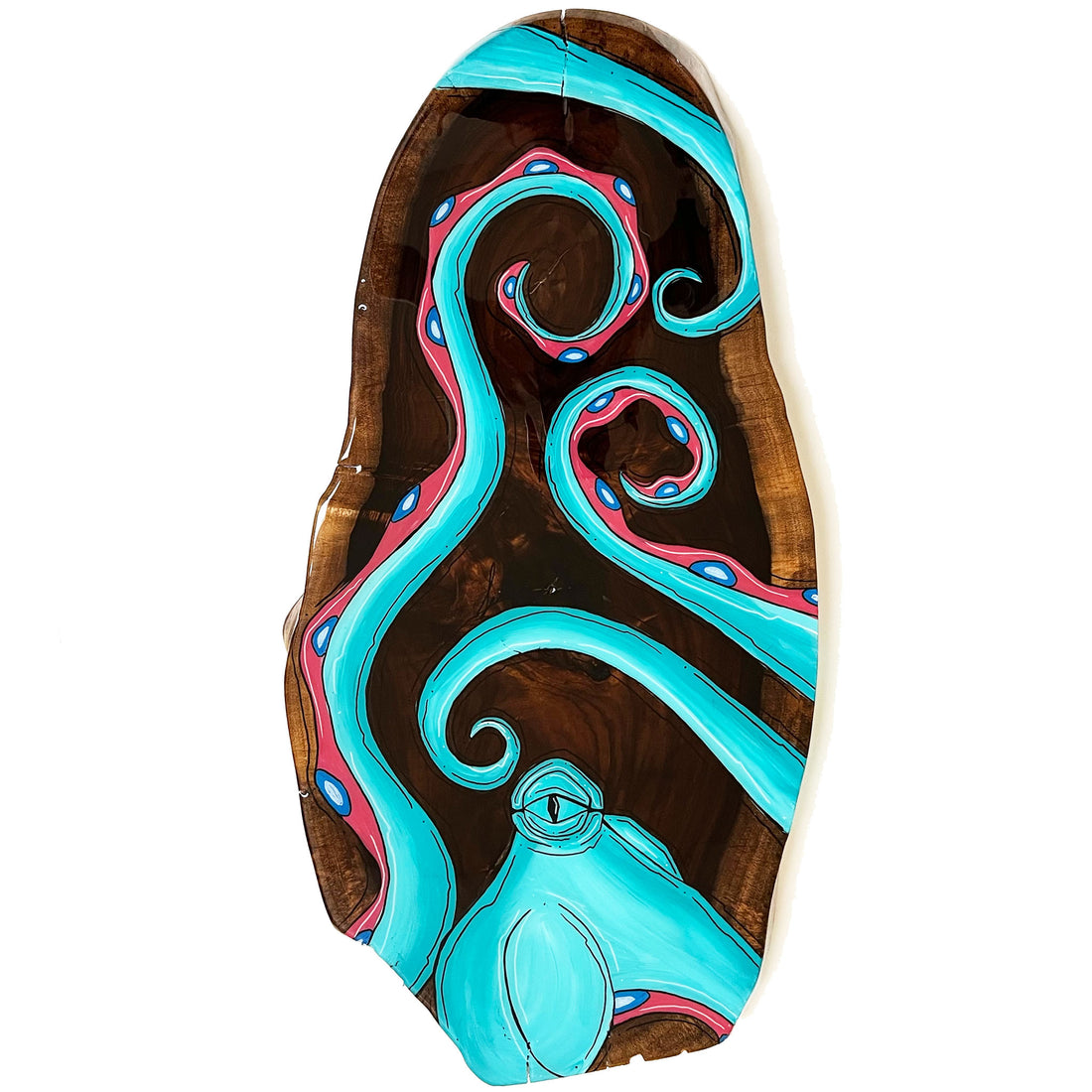 Teal Live Edge Octo 12"x26"