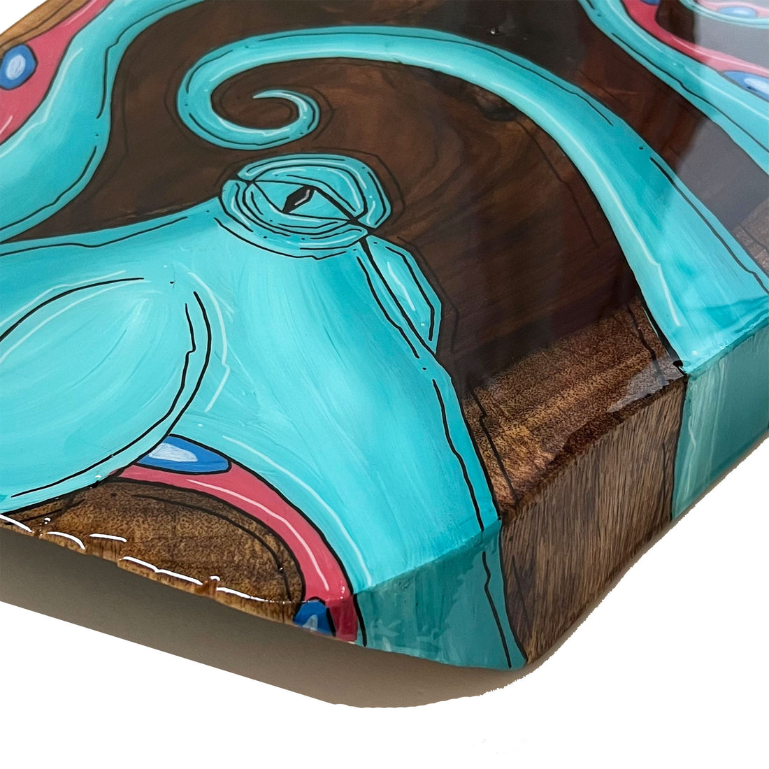 Teal Live Edge Octo 12"x26"