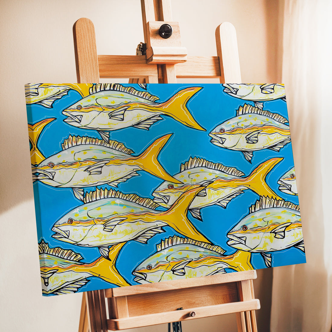 Yellowtail Frenzy Print