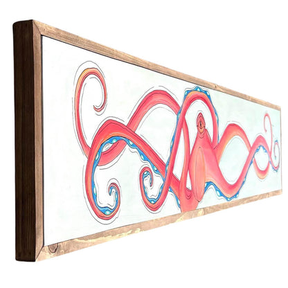 Red Octo Stretch Framed 14&quot; x 62&quot;