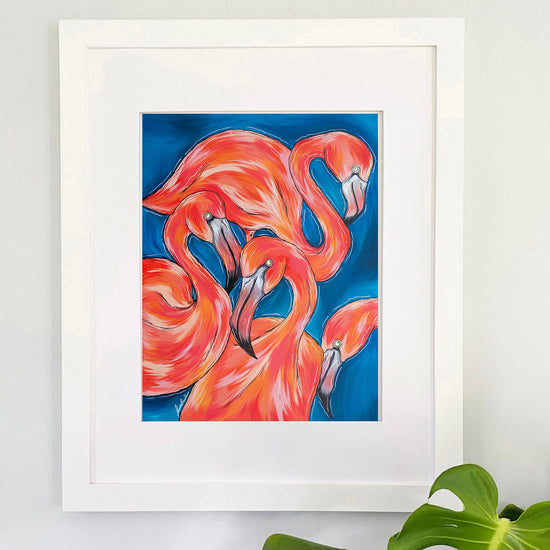 Flamingo Flock Print