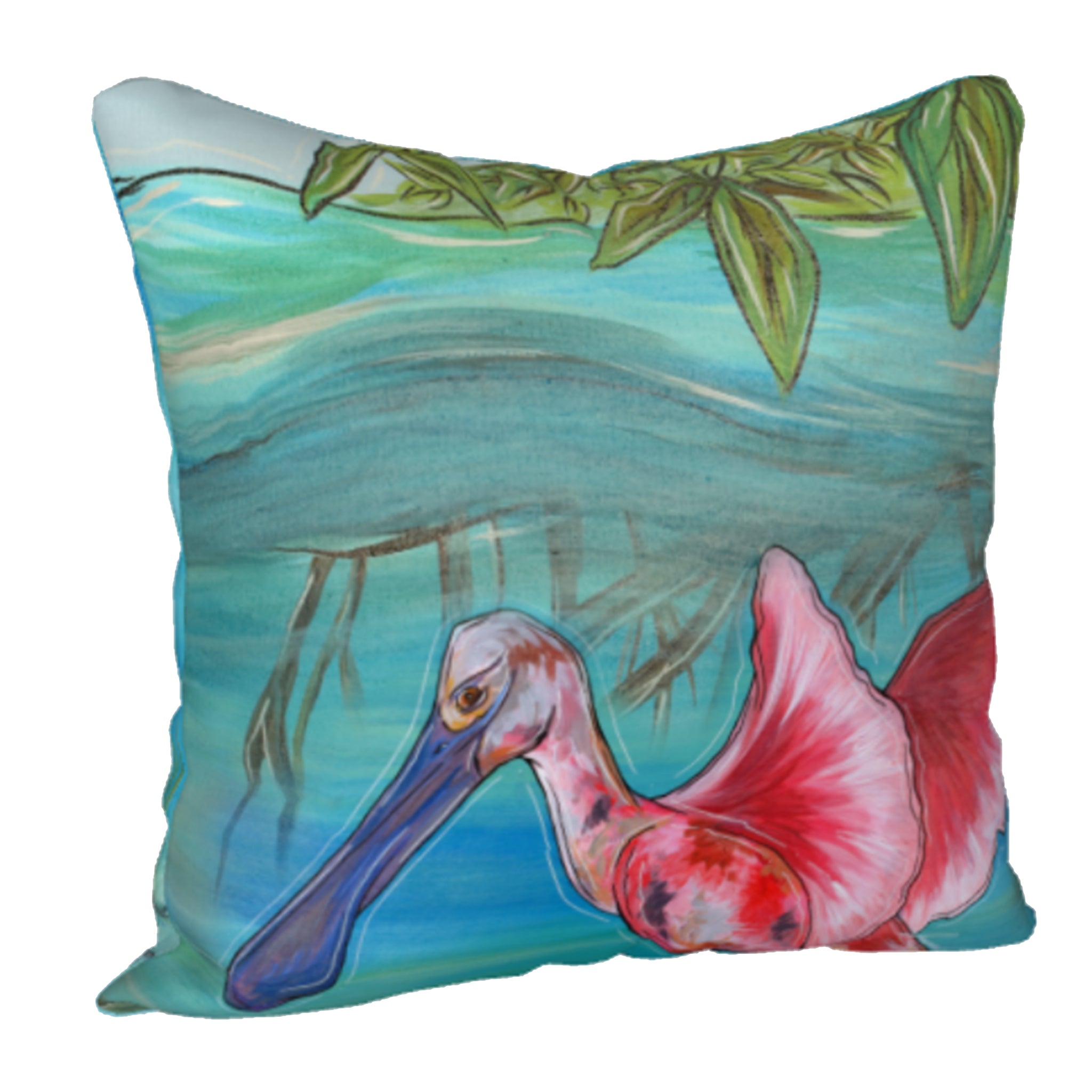 Manatee + Spoonbill Pillow Case